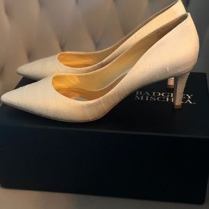 Badgley Mischka Lana Heel - Ivory Silk